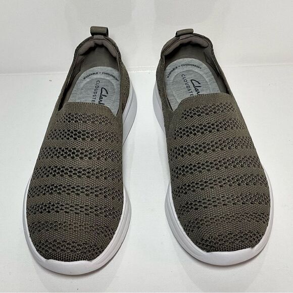 Clarks Cloudsteppers Ezera Path Perforated Knit Slip-Ons - Picture 3 of 7